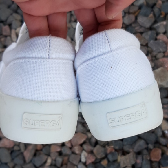 New superga white slip on platform sneakers sz 6 - Picture 3 of 8